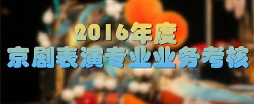 高潮流水抽插视频国家京剧院2016年度京剧表演专业业务考...